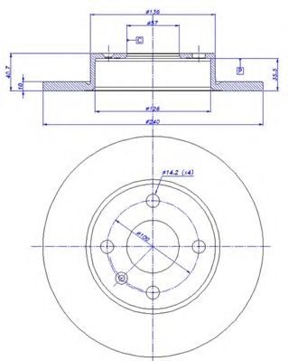 CAR - 142.381 - Тормозной диск (Тормозная система)