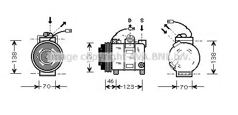 AVA QUALITY COOLING - AIAK015 - Компрессор, кондиционер (Кондиционер)