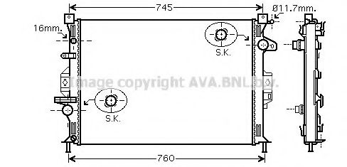 AVA QUALITY COOLING - FDA2425 - Радиатор, охлаждение двигателя (Охлаждение)