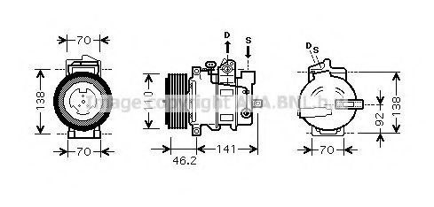 AVA QUALITY COOLING - MSAK091 - Компрессор, кондиционер (Кондиционер)