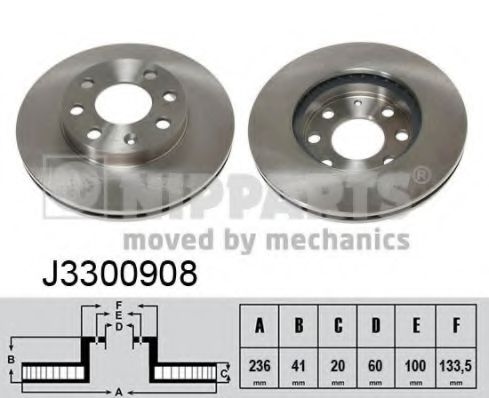 NIPPARTS - J3300908 - Тормозной диск (Тормозная система)