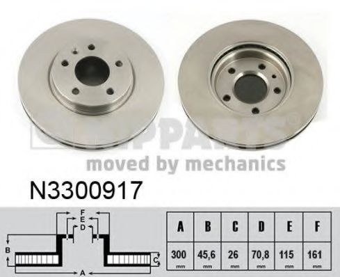 NIPPARTS - N3300917 - Тормозной диск (Тормозная система)