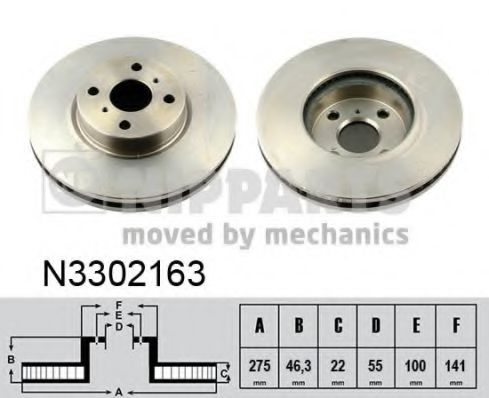 NIPPARTS - N3302163 - Тормозной диск (Тормозная система)