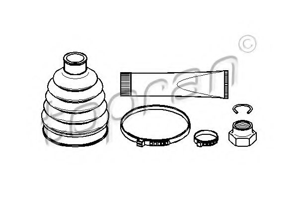 TOPRAN - 301 927 - Комплект пылника, приводной вал (Привод колеса)
