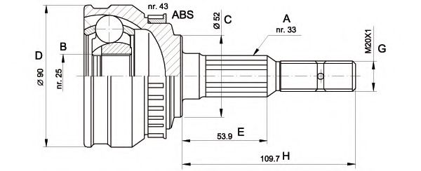 OPEN PARTS - CVJ5048.10 - Шарнирный комплект, приводной вал (Привод колеса)