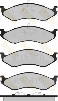 BRAKE ENGINEERING - PA1322 - Комплект тормозных колодок, дисковый тормоз (Тормозная система)