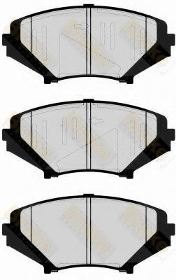 BRAKE ENGINEERING - PA1641 - Комплект тормозных колодок, дисковый тормоз (Тормозная система)