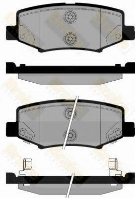 BRAKE ENGINEERING - PA1843 - Комплект тормозных колодок, дисковый тормоз (Тормозная система)