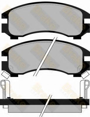 BRAKE ENGINEERING - PA618 - Комплект тормозных колодок, дисковый тормоз (Тормозная система)