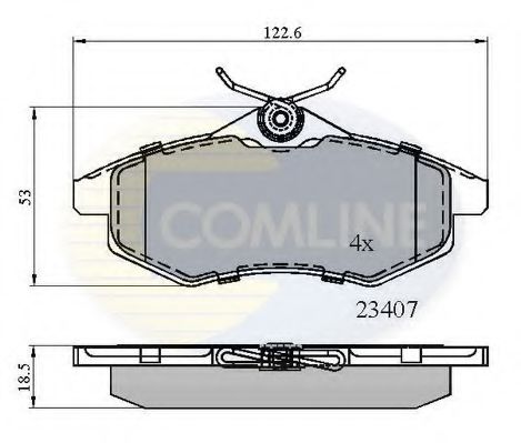 COMLINE - CBP01145 - Комплект тормозных колодок, дисковый тормоз (Тормозная система)