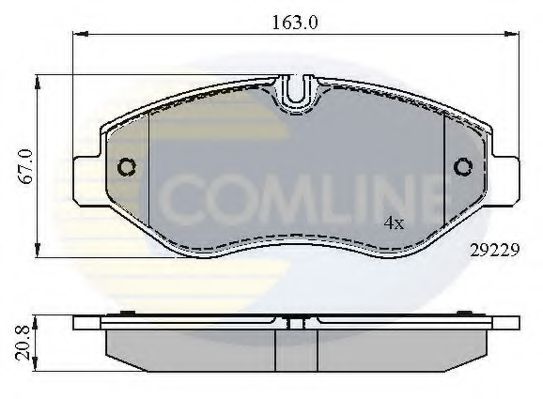 COMLINE - CBP01616 - Комплект тормозных колодок, дисковый тормоз (Тормозная система)