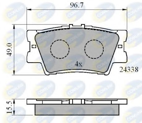 COMLINE - CBP01581 - Комплект тормозных колодок, дисковый тормоз (Тормозная система)