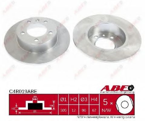 ABE - C4R019ABE - Тормозной диск (Тормозная система)