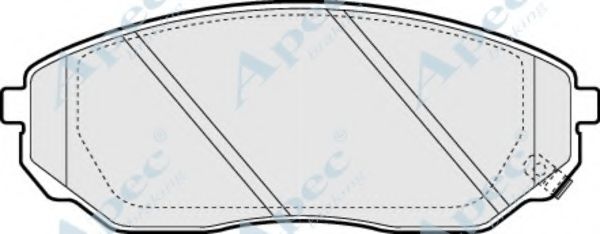 APEC BRAKING - PAD1343 - Комплект тормозных колодок, дисковый тормоз (Тормозная система)