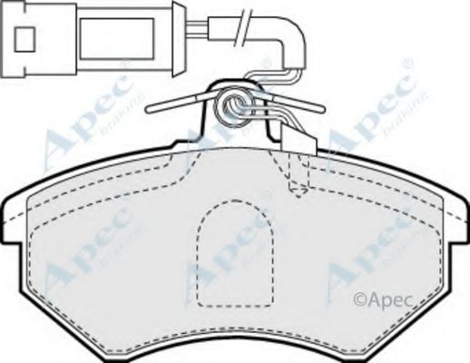 APEC BRAKING - PAD708 - Комплект тормозных колодок, дисковый тормоз (Тормозная система)