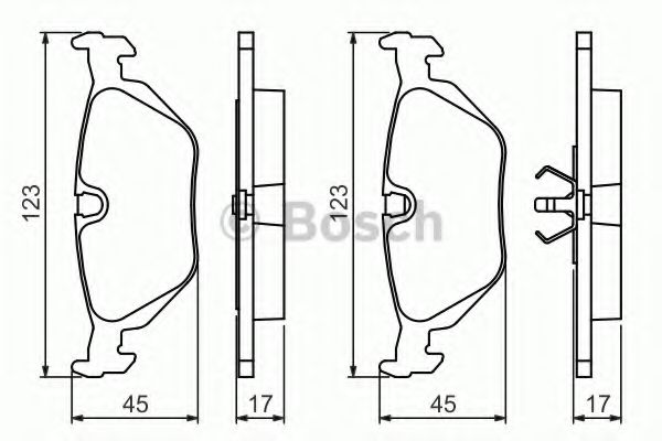 BOSCH - 0 986 460 964 - Комплект тормозных колодок, дисковый тормоз (Тормозная система)