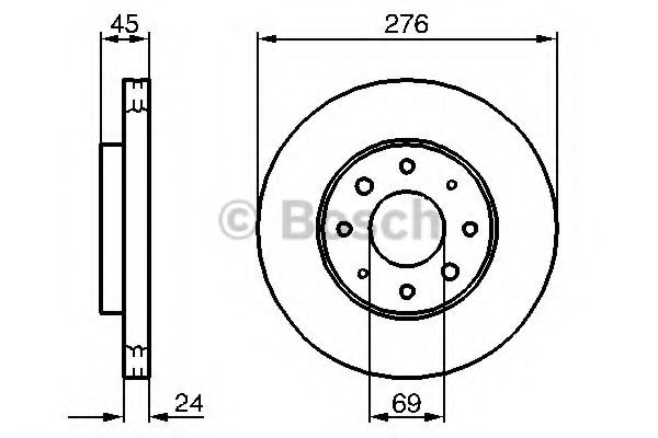 BOSCH - 0 986 479 140 - Тормозной диск (Тормозная система)