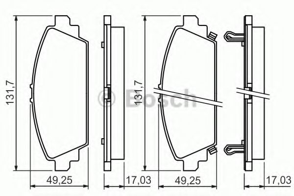 BOSCH - 0 986 494 414 - Комплект тормозных колодок, дисковый тормоз (Тормозная система)