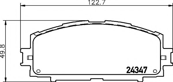 HELLA PAGID - 8DB 355 012-361 - Комплект тормозных колодок, дисковый тормоз (Тормозная система)