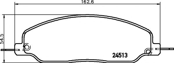 HELLA PAGID - 8DB 355 013-101 - Комплект тормозных колодок, дисковый тормоз (Тормозная система)