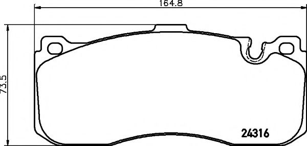 HELLA PAGID - 8DB 355 014-041 - Комплект тормозных колодок, дисковый тормоз (Тормозная система)