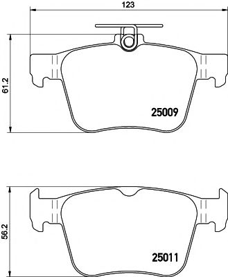 HELLA PAGID - 8DB 355 020-261 - Комплект тормозных колодок, дисковый тормоз (Тормозная система)