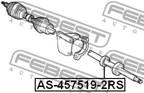 FEBEST - AS-457519-2RS - Подшипник, приводной вал (Главная передача)