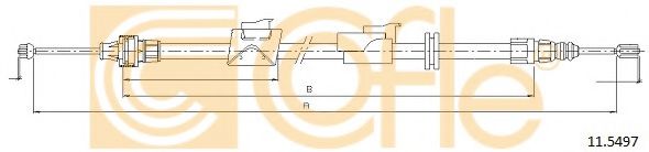 COFLE - 11.5497 - Трос, стояночная тормозная система (Тормозная система)