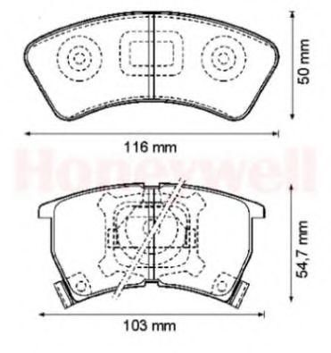 BENDIX - 572239B - Комплект тормозных колодок, дисковый тормоз