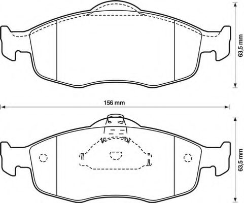 BENDIX - 571832B - Комплект тормозных колодок, дисковый тормоз