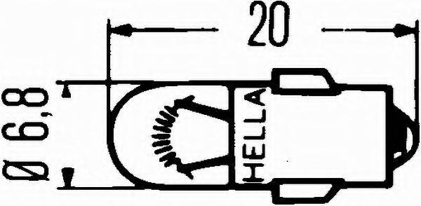 HELLA - 8GP 002 066-121 - Лампа накаливания, oсвещение салона (Освещение)