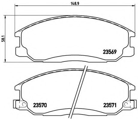 BREMBO - P 30 013 - Комплект тормозных колодок, дисковый тормоз (Тормозная система)