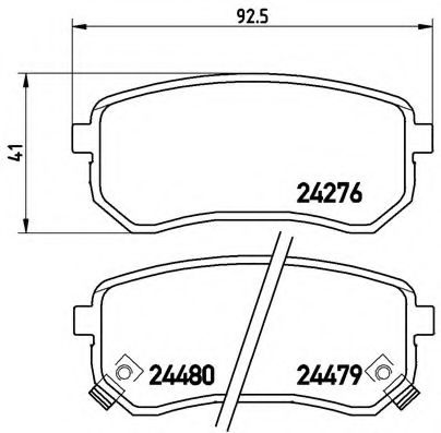 BREMBO - P 30 033 - Комплект тормозных колодок, дисковый тормоз (Тормозная система)