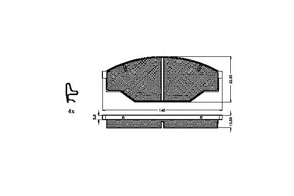 SPIDAN - 32554 - Комплект тормозных колодок, дисковый тормоз