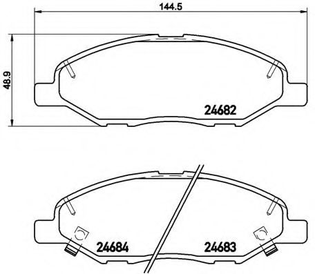 BREMBO - P 56 088 - Комплект тормозных колодок, дисковый тормоз (Тормозная система)