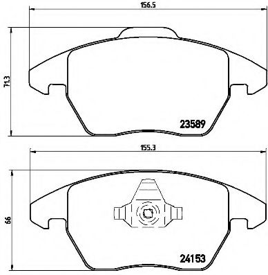 BREMBO - P 61 076 - Комплект тормозных колодок, дисковый тормоз (Тормозная система)