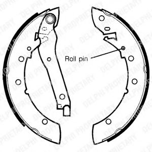 DELPHI - LS1280 - Комплект тормозных колодок (Тормозная система)