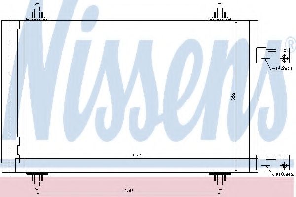 NISSENS - 94758 - Конденсатор, кондиционер (Кондиционер)