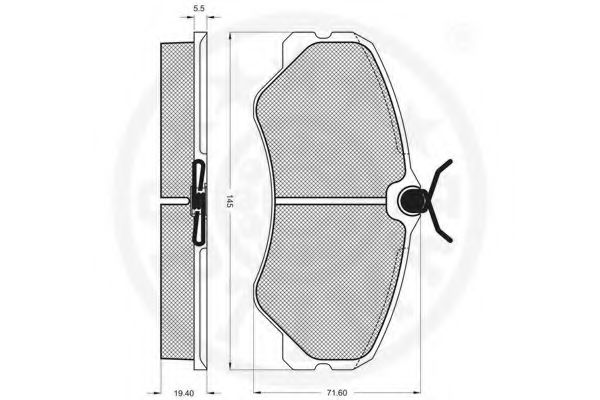 OPTIMAL - 9640 - Комплект тормозных колодок, дисковый тормоз (Тормозная система)