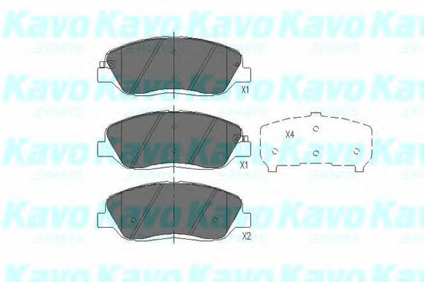 KAVO PARTS - KBP-7506 - Комплект тормозных колодок, дисковый тормоз (Тормозная система)