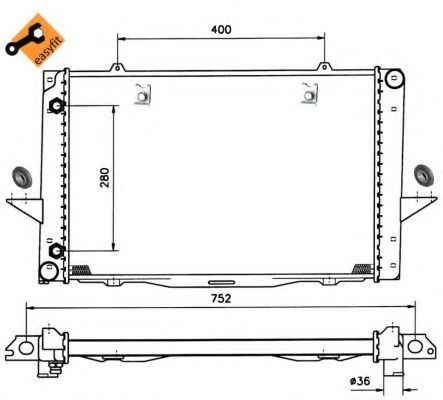 NRF - 519509 - Радиатор, охлаждение двигателя (Охлаждение)