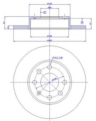 CAR - 142.382 - Тормозной диск (Тормозная система)