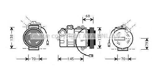 AVA QUALITY COOLING - AIAK011 - Компрессор, кондиционер (Кондиционер)