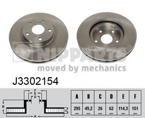 NIPPARTS - J3302154 - Тормозной диск (Тормозная система)