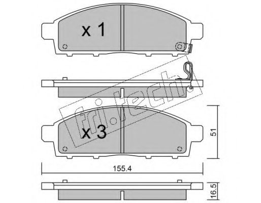 FRI.TECH. - 807.0 - Комплект тормозных колодок, дисковый тормоз (Тормозная система)
