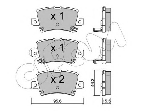 CIFAM - 822-729-0 - Комплект тормозных колодок, дисковый тормоз (Тормозная система)