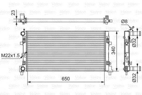 VALEO - 701522 - Радиатор, охлаждение двигателя (Охлаждение)