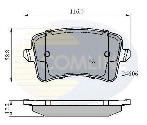 COMLINE - CBP01709 - Комплект тормозных колодок, дисковый тормоз (Тормозная система)