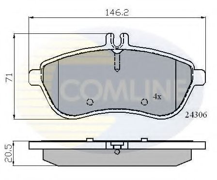 COMLINE - CBP01786 - Комплект тормозных колодок, дисковый тормоз (Тормозная система)