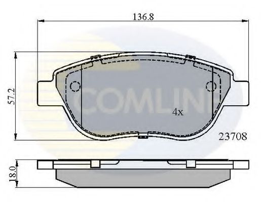 COMLINE - CBP01783 - Комплект тормозных колодок, дисковый тормоз (Тормозная система)